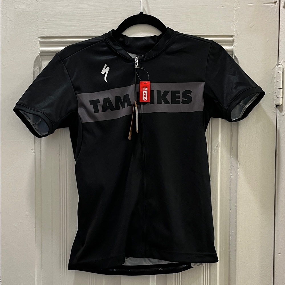 REI Black and Gray Tam Bikes Cycling Jersey